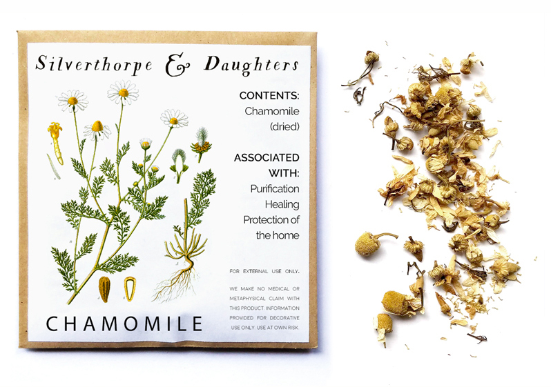 Chamomile spell ingredient. Purification, protection and healing.