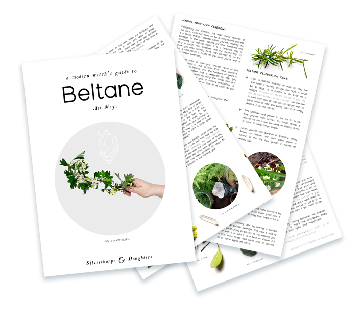 A guide to Beltane, the witch's sabbat. Ready to download and print at home.